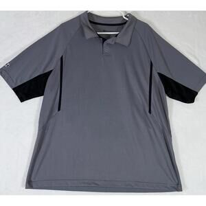 Holloway Dry Dri Men's Adult 2XL (XXL) Gray Golf Polo Shirt Outdoors Vented